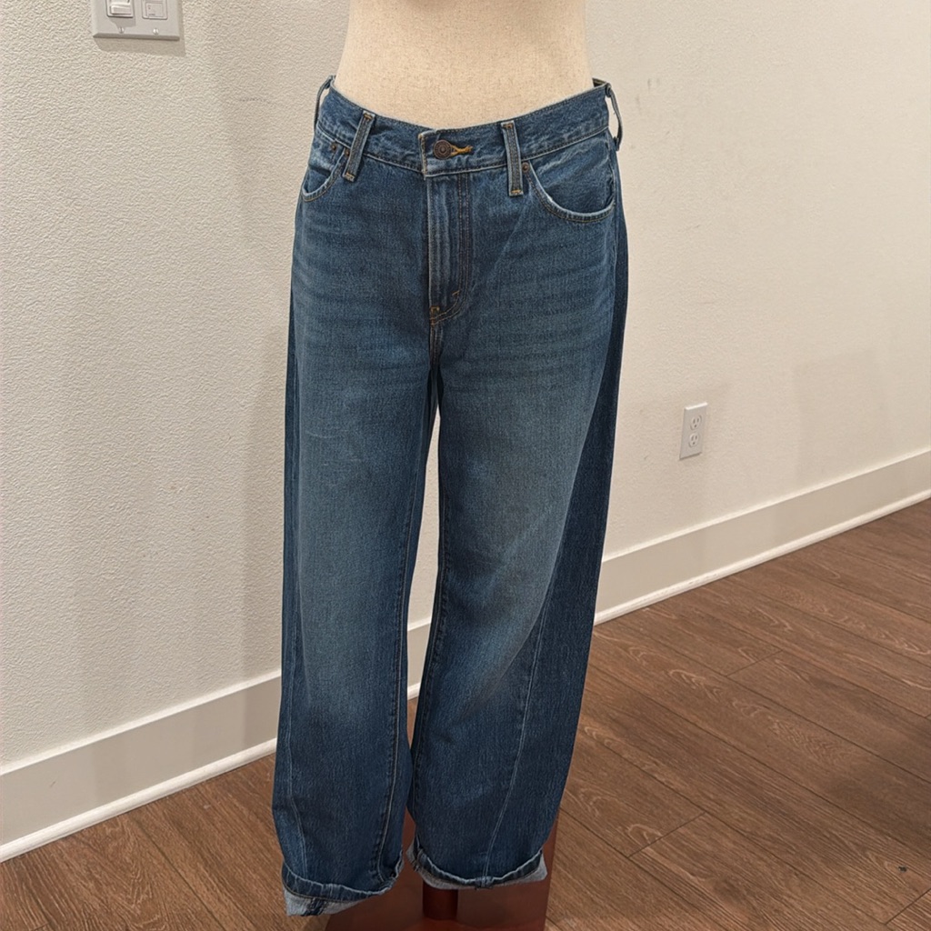 Brand New So 94 Baggy Denim Jeans In Medium Blue Wash